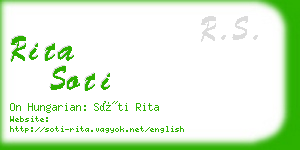 rita soti business card